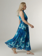 Hannah | Gathered Halter Midi Dress