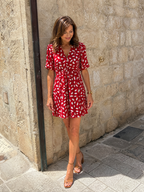 Olivia | Printed Button Front Mini Dress