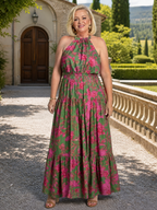 Charlotte | Draped Halter Midi Dress