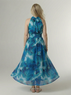 Hannah | Gathered Halter Midi Dress