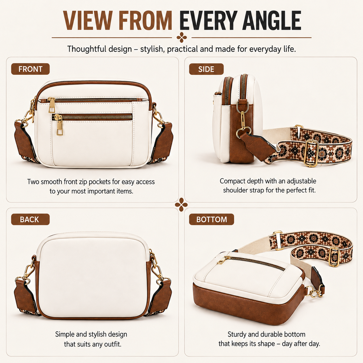 Violet | Adjustable Shoulder Bag