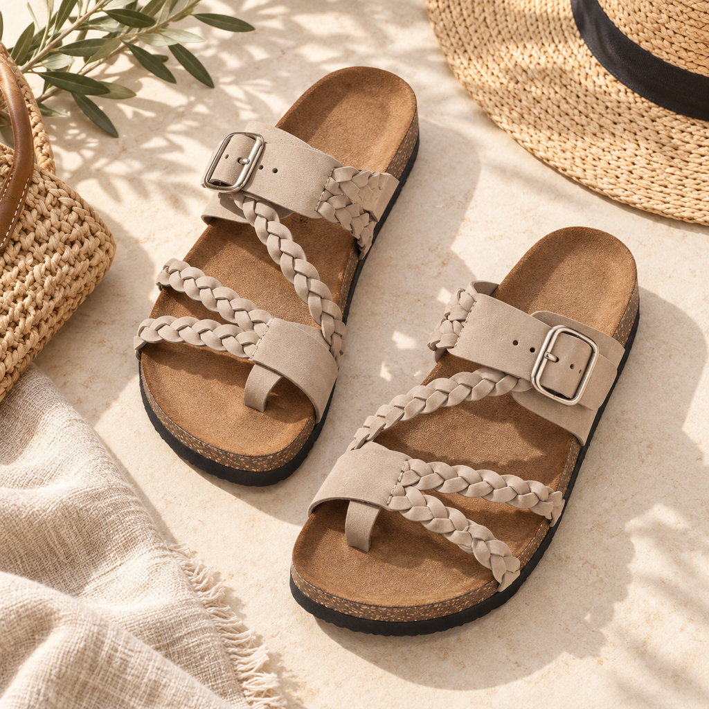 Freya | Orthopaedic Braided Leather Sandal