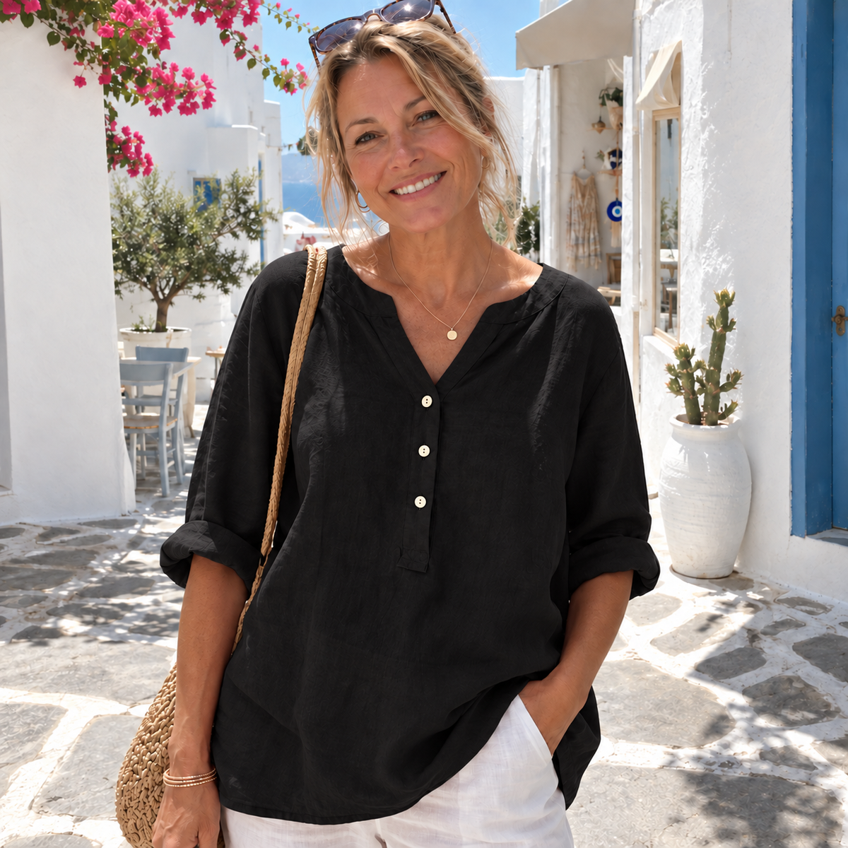 Evie | Elegant V-Neck Blouse