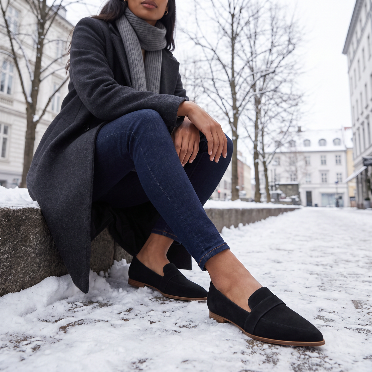 Melissa | Suede-Look Penny Loafers