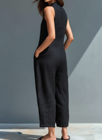Gracie | Sleeveless Linen-Look Jumpsuit