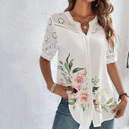 Sofia | Casual Lace Printed Blouse