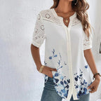 Sofia | Casual Lace Printed Blouse