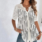 Sofia | Casual Lace Printed Blouse