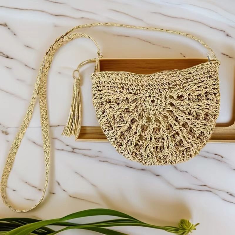 Tiana | Handmade Straw Shoulder Bag