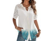 Sofia | Casual Lace Printed Blouse