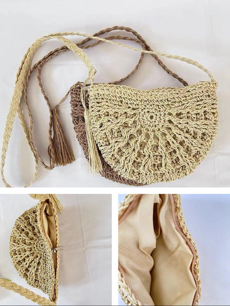 Tiana | Handmade Straw Shoulder Bag