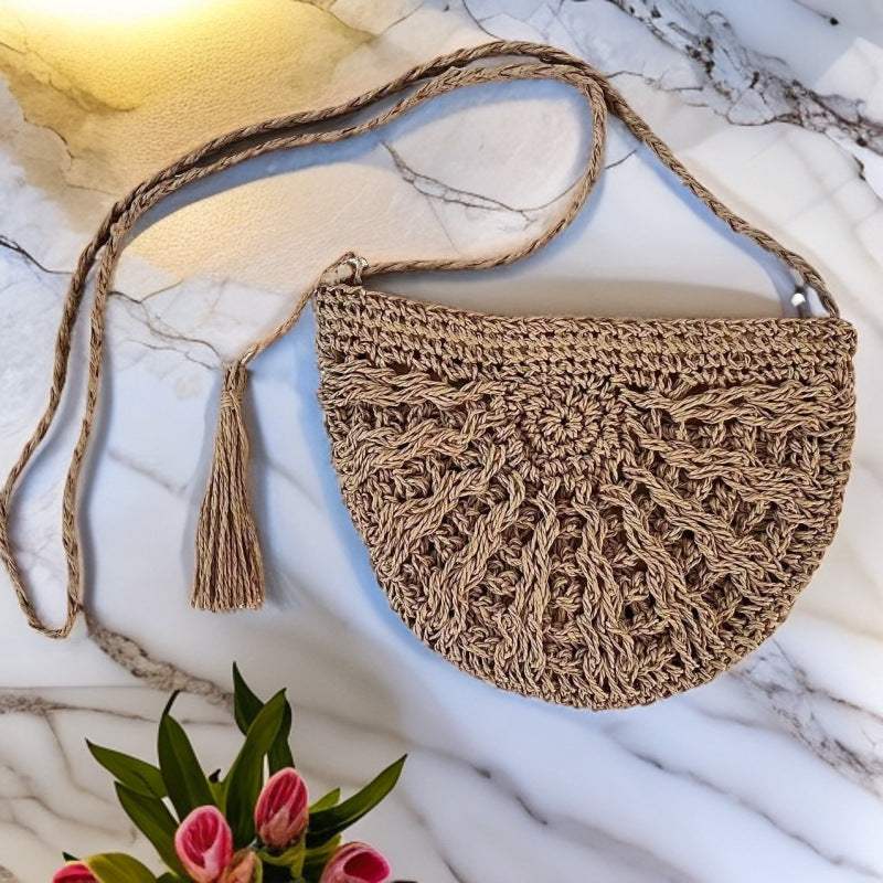 Tiana | Handmade Straw Shoulder Bag