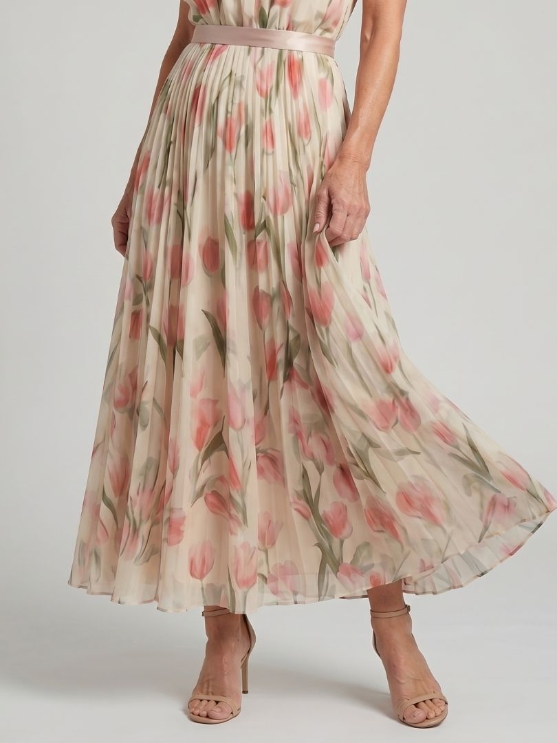 Millie | Halter Neck Floral Midi Dress