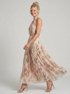 Millie | Halter Neck Floral Midi Dress
