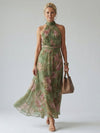 Mackenzie | Gathered Halter Midi Dress