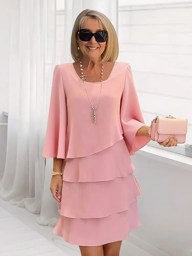 Vivienne - Elegant Comfort Ruffle Dress