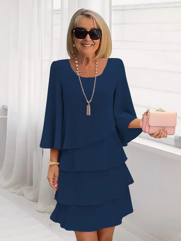 Vivienne - Elegant Comfort Ruffle Dress