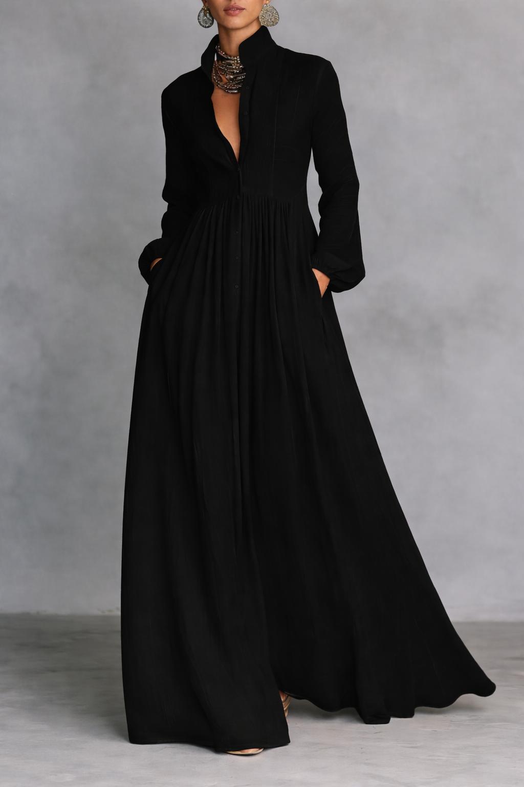 Valerie | Flowing Button-Front Maxi Dress