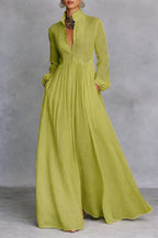 Valerie | Flowing Button-Front Maxi Dress