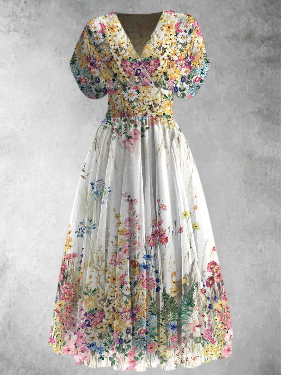 Georgia | Short Sleeve Floral Maxi Dress