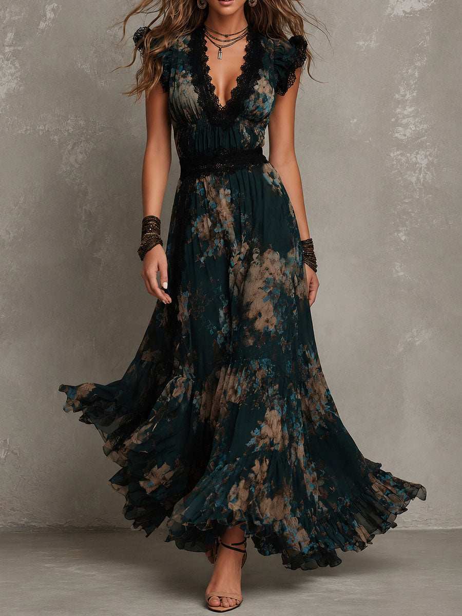 Rosalie | Elegant Floral Maxi Dress