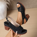 Amelia | Elegant Slingback Block Heel Sandals