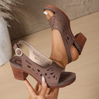 Amelia | Elegant Slingback Block Heel Sandals