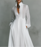 Valerie | Flowing Button-Front Maxi Dress
