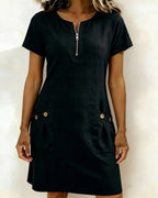 Abbey | Zipper Cotton Dress