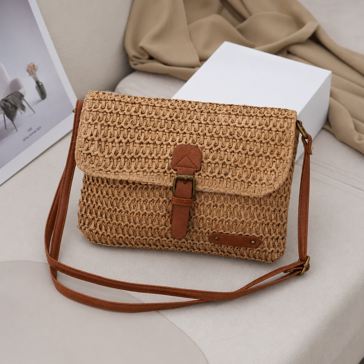 Susan | Woven Shoulder Bag