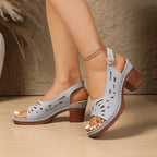 Amelia | Elegant Slingback Block Heel Sandals