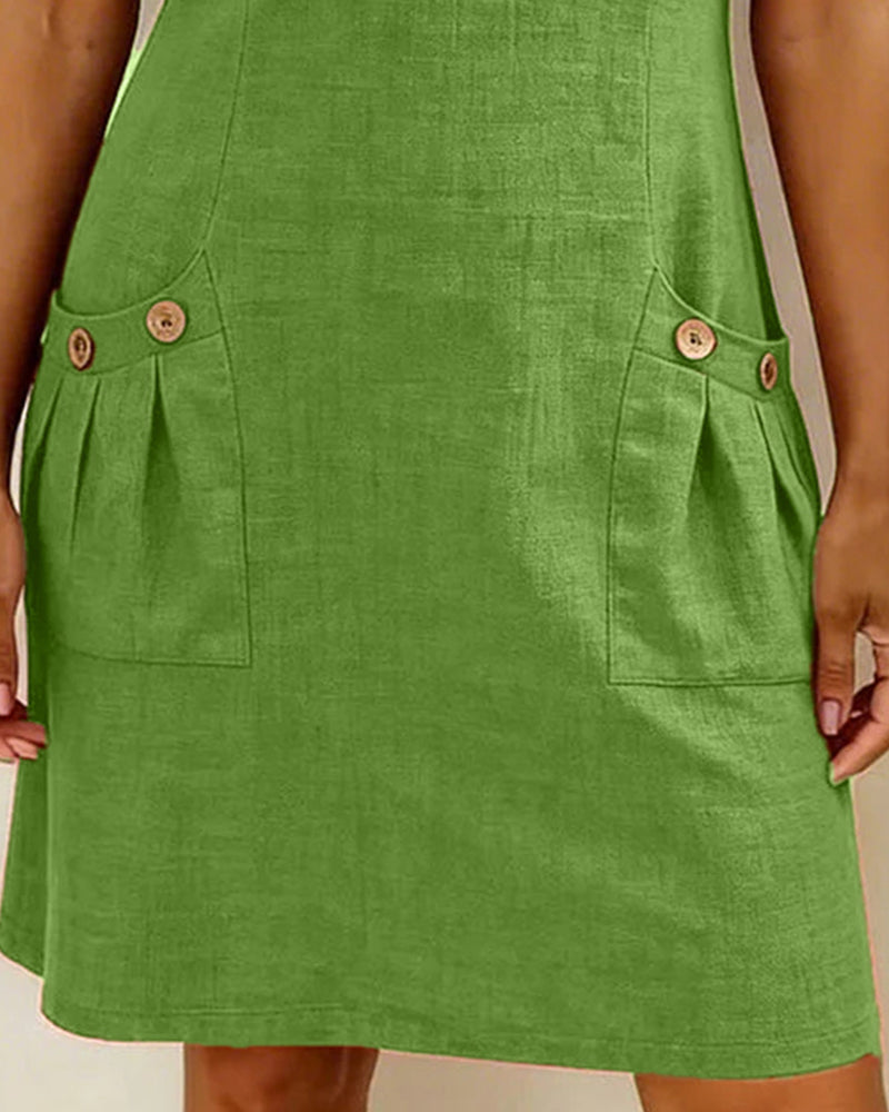 Abbey | Zipper Cotton Dress