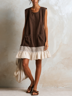 Hazel | Striped Ruffle Hem Dress