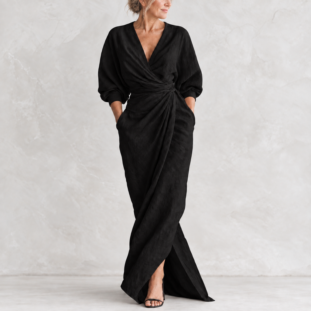 Sophie | Flowing Wrap Maxi Dress