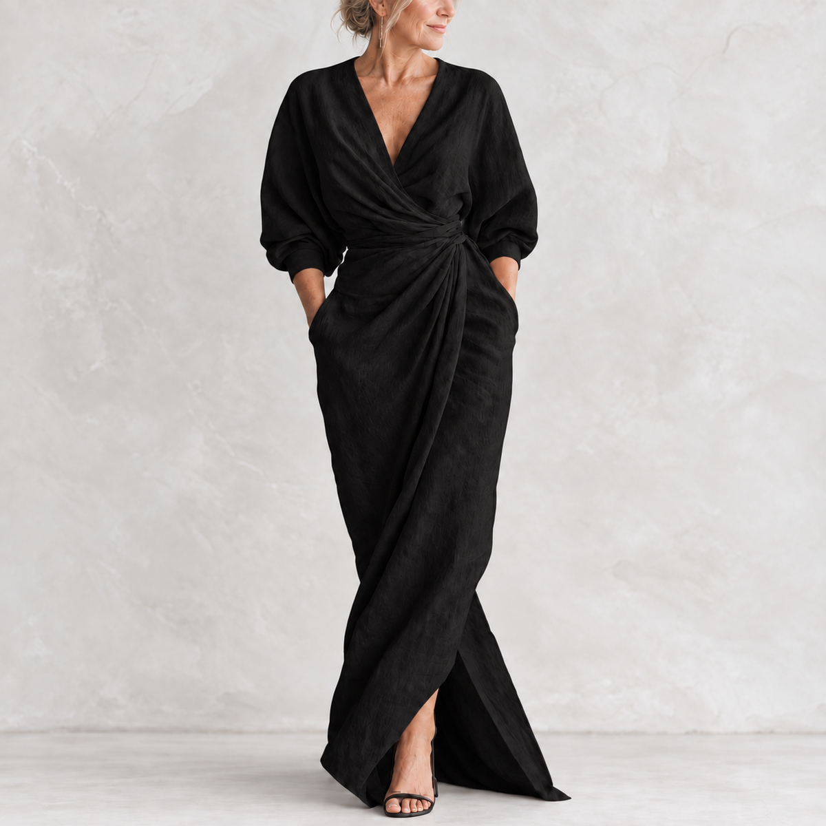 Sophie | Flowing Wrap Maxi Dress