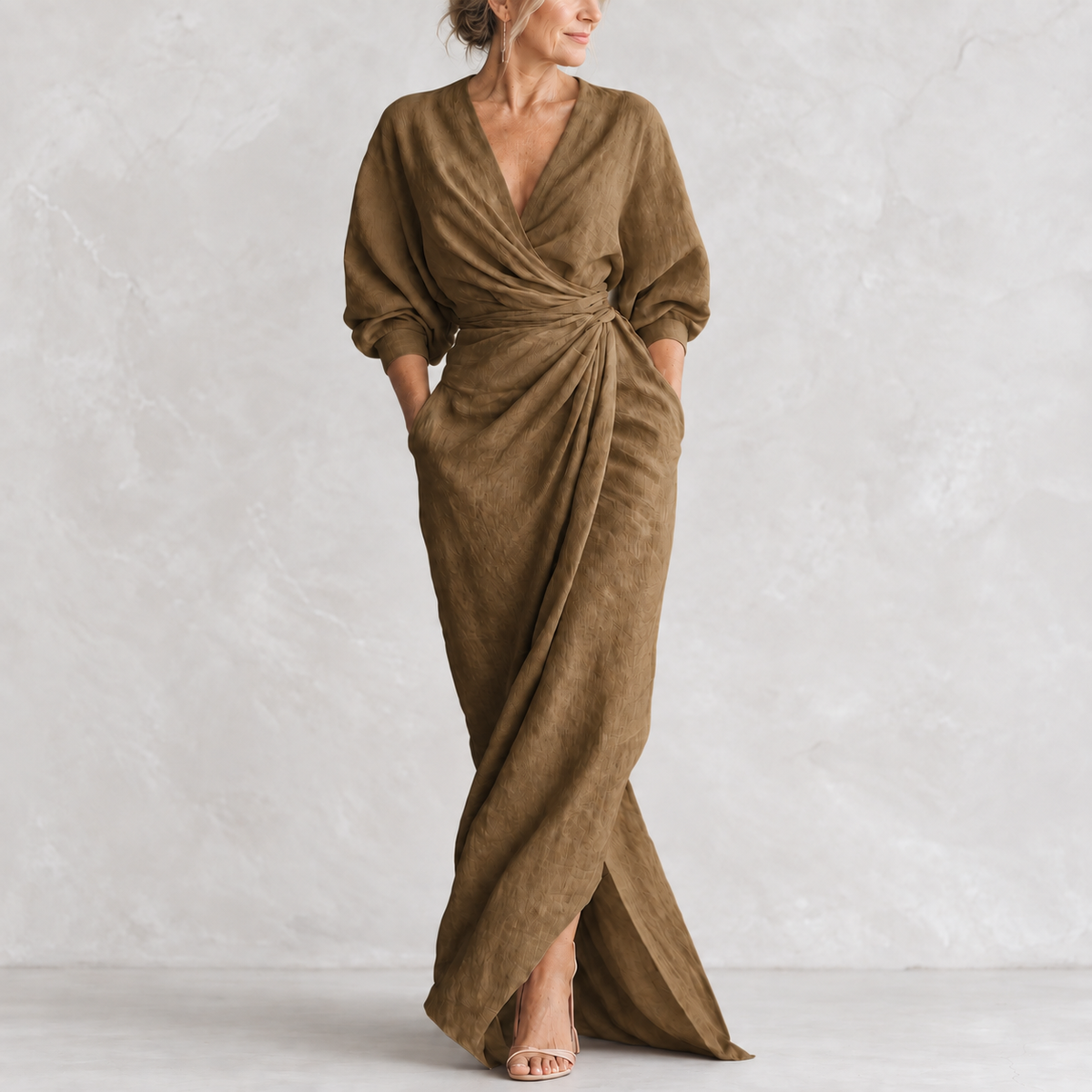 Sophie | Flowing Wrap Maxi Dress