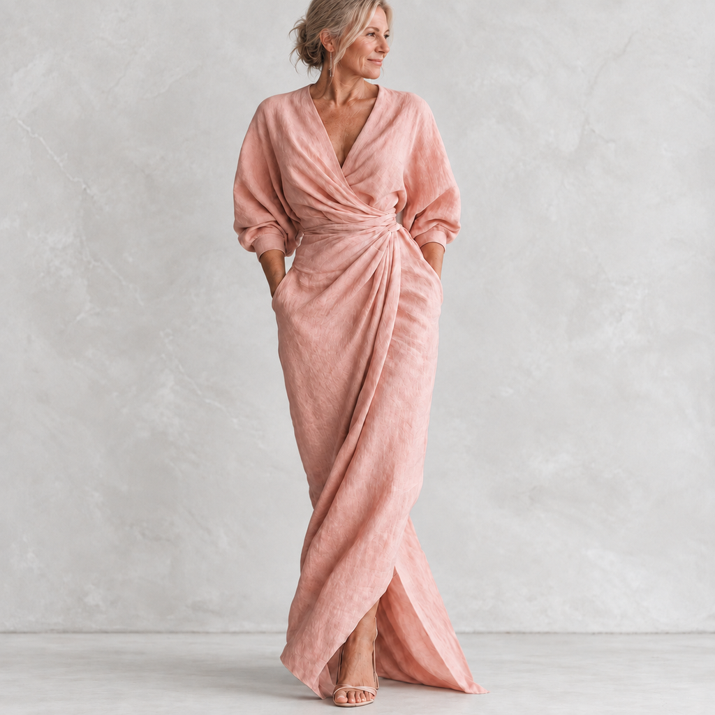 Sophie | Flowing Wrap Maxi Dress