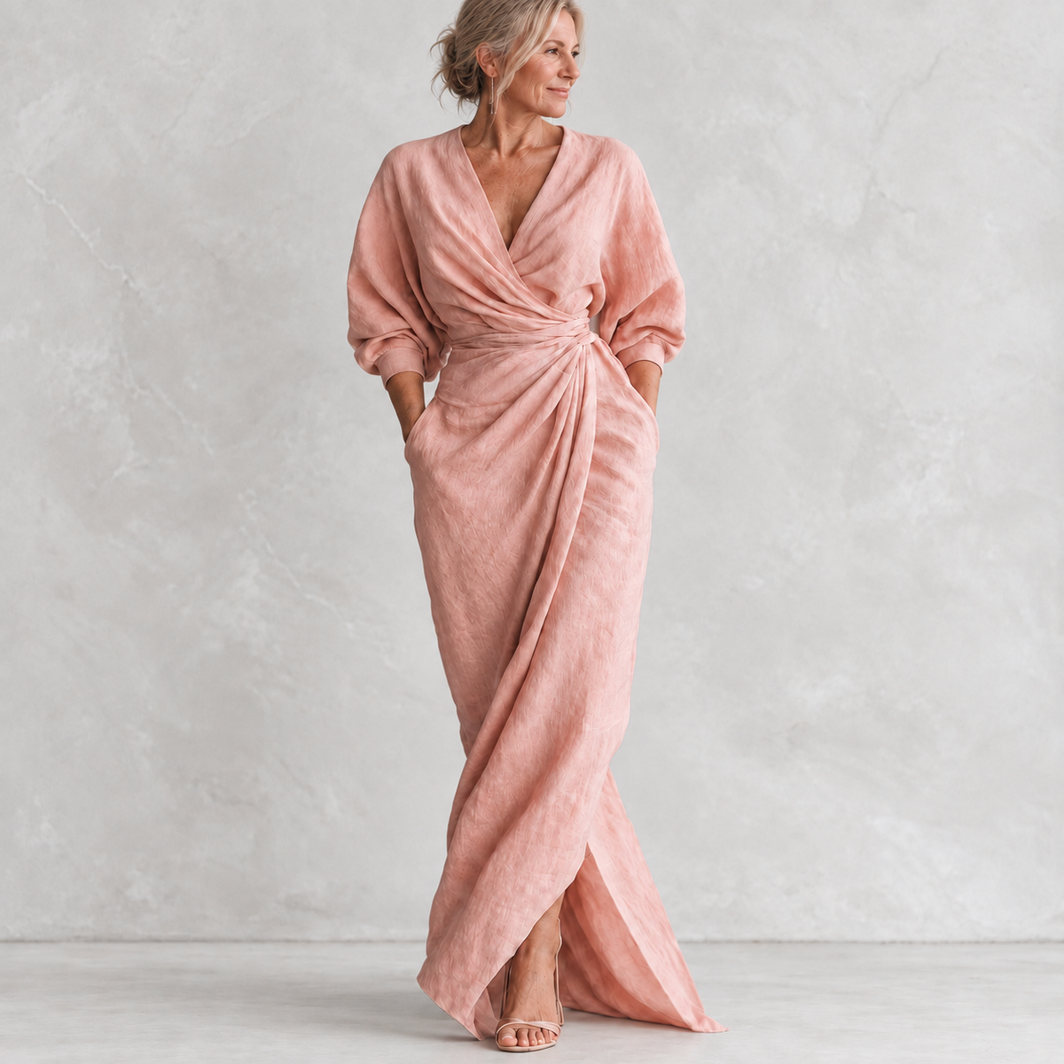 Sophie | Flowing Wrap Maxi Dress