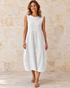 Wendy | Textured Sleeveless Midi Dress