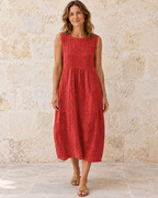 Wendy | Textured Sleeveless Midi Dress