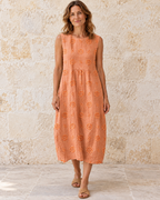 Wendy | Textured Sleeveless Midi Dress