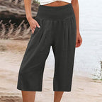 Olivia | Relaxed Cotton Linen Capri Pants