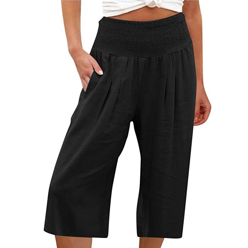 Olivia | Relaxed Cotton Linen Capri Pants