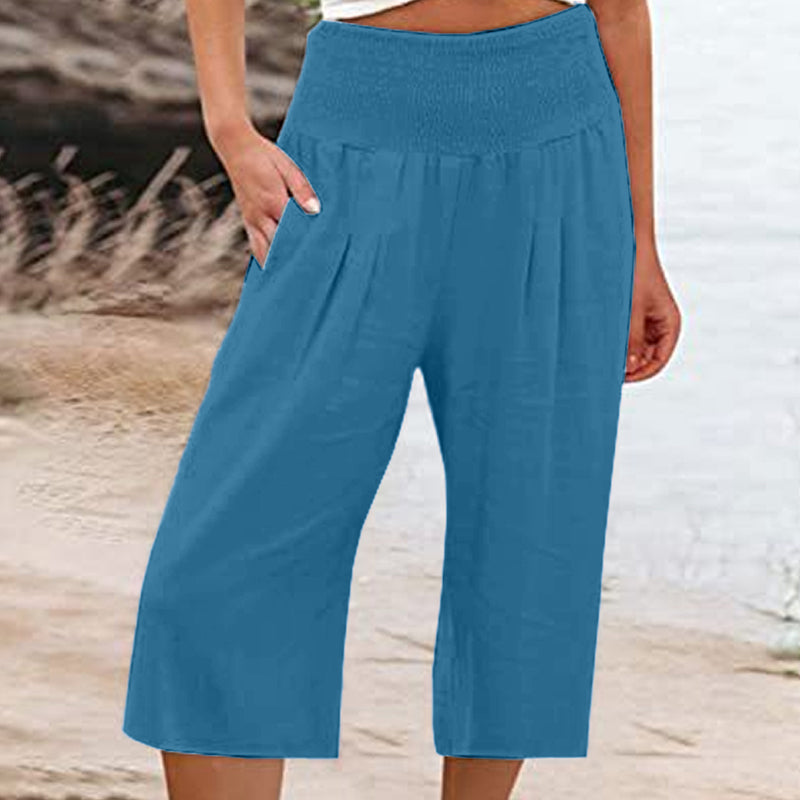Olivia | Relaxed Cotton Linen Capri Pants