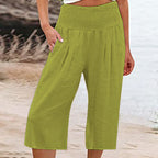 Olivia | Relaxed Cotton Linen Capri Pants