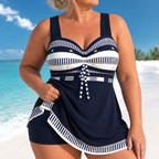 Valerie | Geometric Print Tankini Set